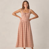 Rylee + Cru Womens Primrose Maxi Dress Poppy Gingham