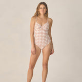Rylee + Cru Womens Underwire One Piece Cherry Check