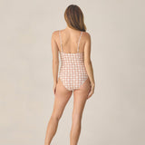 Rylee + Cru Womens Underwire One Piece Cherry Check