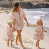 Rylee + Cru Ruffled Swing Dress Petal Gingham