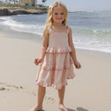 Rylee + Cru Ruffled Swing Dress Petal Gingham