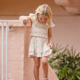 Rylee + Cru Tiered Mini Skirt Summer Garden