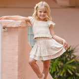 Rylee + Cru Tiered Mini Skirt Summer Garden