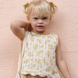 Rylee + Cru Lenny Top Lemon Ditsy Flower