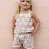 Rylee + Cru Lili Knit Set Blue/Light Pink/Ivory