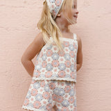 Rylee + Cru Lili Knit Set Blue/Light Pink/Ivory
