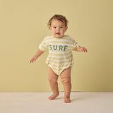 Rylee + Cru Relaxed Bubble Romper Surf