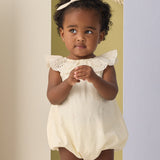 Rylee + Cru Myla Romper Ivory