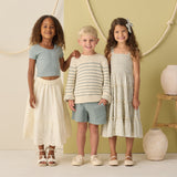 Rylee + Cru Rose Maxi Skirt Ivory