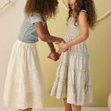 Rylee + Cru Rose Maxi Skirt Ivory