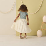 Rylee + Cru Rose Maxi Skirt Ivory