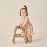 Rylee + Cru Collared Babydoll Dress Cherry Check