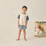 Rylee + Cru Contrast Short Sleeve Tee Nautical Flag