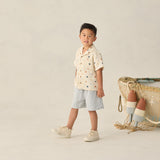 Rylee + Cru Perry Short Heathered Light Blue