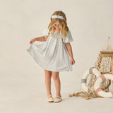 Rylee + Cru Sabrina Mini Dress Light Blue Plaid