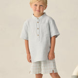 Rylee + Cru Perry Short Light Blue Plaid