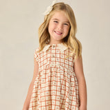 Rylee + Cru Collared Babydoll Dress Cherry Check