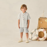 Rylee + Cru Perry Short Heathered Light Blue