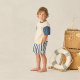 Rylee + Cru Contrast Short Sleeve Tee Nautical Flag