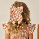 Rylee + Cru Oversized Bow Poppy Gingham