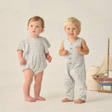 Rylee + Cru Button Jumpsuit Light Blue Stripe