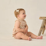 Rylee + Cru Chiara Romper Cherry Check