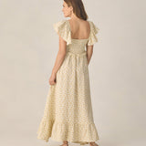 Rylee + Cru Women's Francesca Dress Yellow Floral