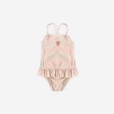 Rylee + Cru Tori Skirted One Piece Petal Gingham