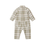Rylee + Cru Collared Baby Jumpsuit Dobby Plaid