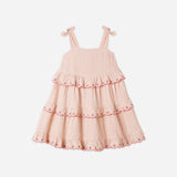 Rylee + Cru Ruffled Swing Dress Petal Gingham