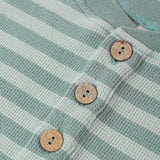 Rylee + Cru Summer Waffle Set Sea Green Stripe