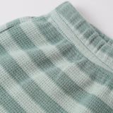 Rylee + Cru Summer Waffle Set Sea Green Stripe