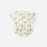 Rylee + Cru Relaxed Bubble Romper Alligators