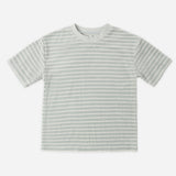 Rylee + Cru Terry Relaxed Tee Seafoam Stripe