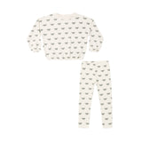 Rylee + Cru Spongey Knit Set Evergreen Bows