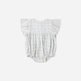 Rylee + Cru Kalea Romper Light Blue Plaid