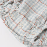 Rylee + Cru Kalea Romper Light Blue Plaid