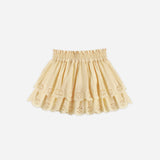 Rylee + Cru Rose Mini Skirt Lemon