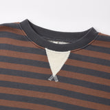 Rylee + Cru Oversized Crew Mulberry Stripe