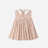 Rylee + Cru Collared Babydoll Dress Cherry Check