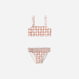 Rylee + Cru Rouched Bikini Cherry Check