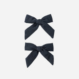 Rylee + Cru Bows Set of 2 Navy