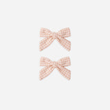 Rylee + Cru Bows Set of 2 Petal Gingham