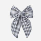 Rylee + Cru Oversized Bow Marine Gingham