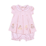 Baby Loren Pink Royal and Charm Pima Bloomer Set