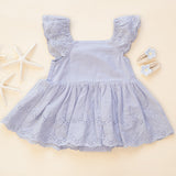 Rylee + Cru Remi Romper Periwinkle