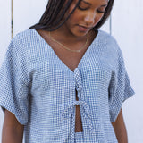 Rylee + Cru Teen Juniper Set Marine Gingham