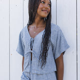 Rylee + Cru Teen Juniper Set Marine Gingham