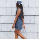 Rylee + Cru Teen Crochet Mini Dress Navy