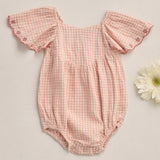 Rylee + Cru Roxy Romper Petal Gingham